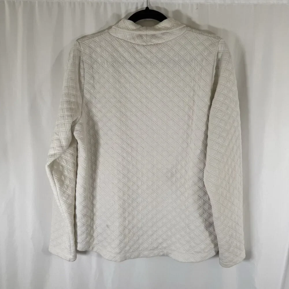 J. Crew Sweater Women's Medium White Turtleneck Long Sleeve Pullover - Picture 7 of 8